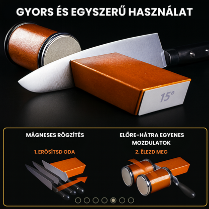 Gyémánt Tárcsás Késélező PRO Modell - Morvix